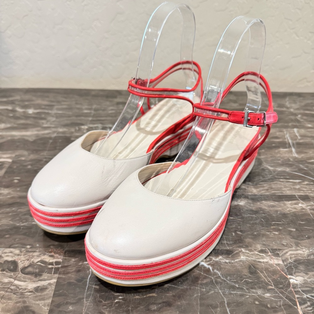 Giorgio Armani Y2K Leather Mary Jane Platform Sandals